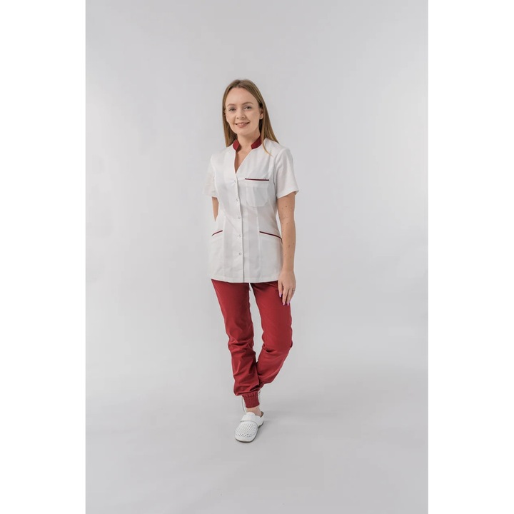 Bluza medicala Adina, grena, XXL