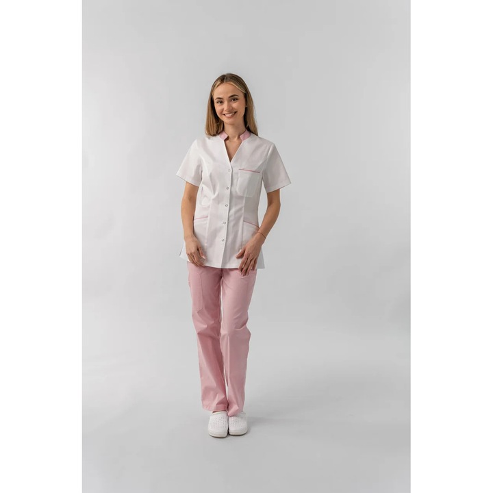 Bluza medicala Adina, roz pudra, XXL