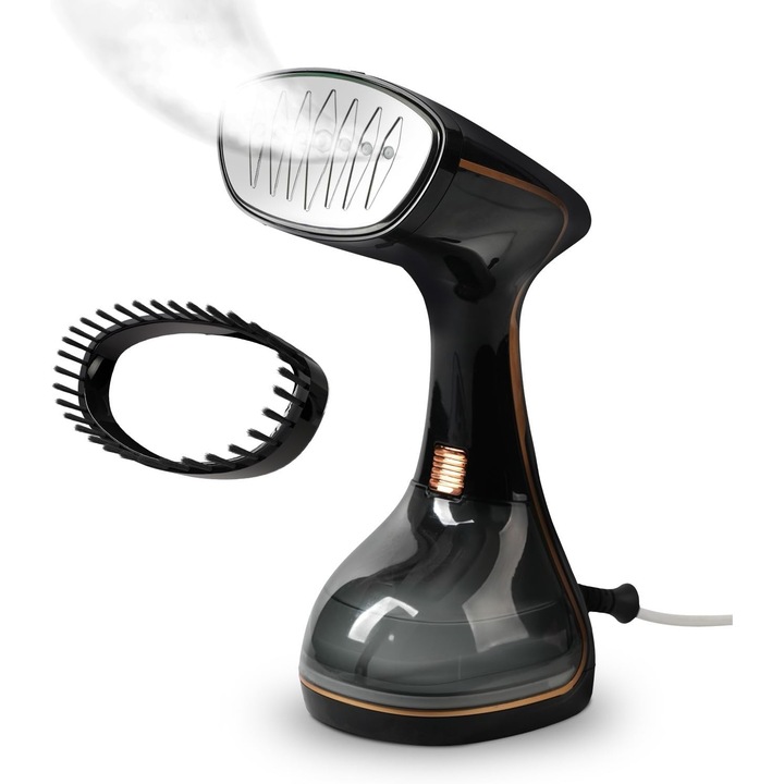 Fier de calcat cu abur MIMI HSI-3, 1500W, 3 niveluri abur, negru, 20xo cm