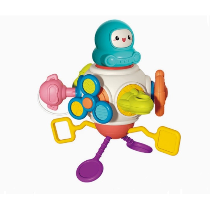 Interaktív bébijáték, elfoglalt labda, hexaéderes kialakítás, környezetbarát anyag, változatos méretek