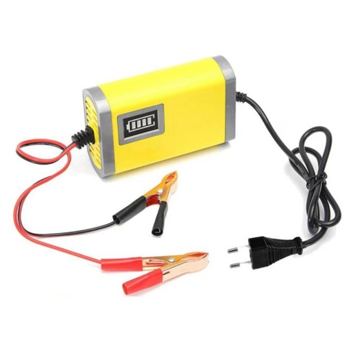 Интелигентно зарядно устройство 12V 2A за Gel / AGM / оловно-киселинни батерии, защита от презареждане, късо съединение и обратен поляритет