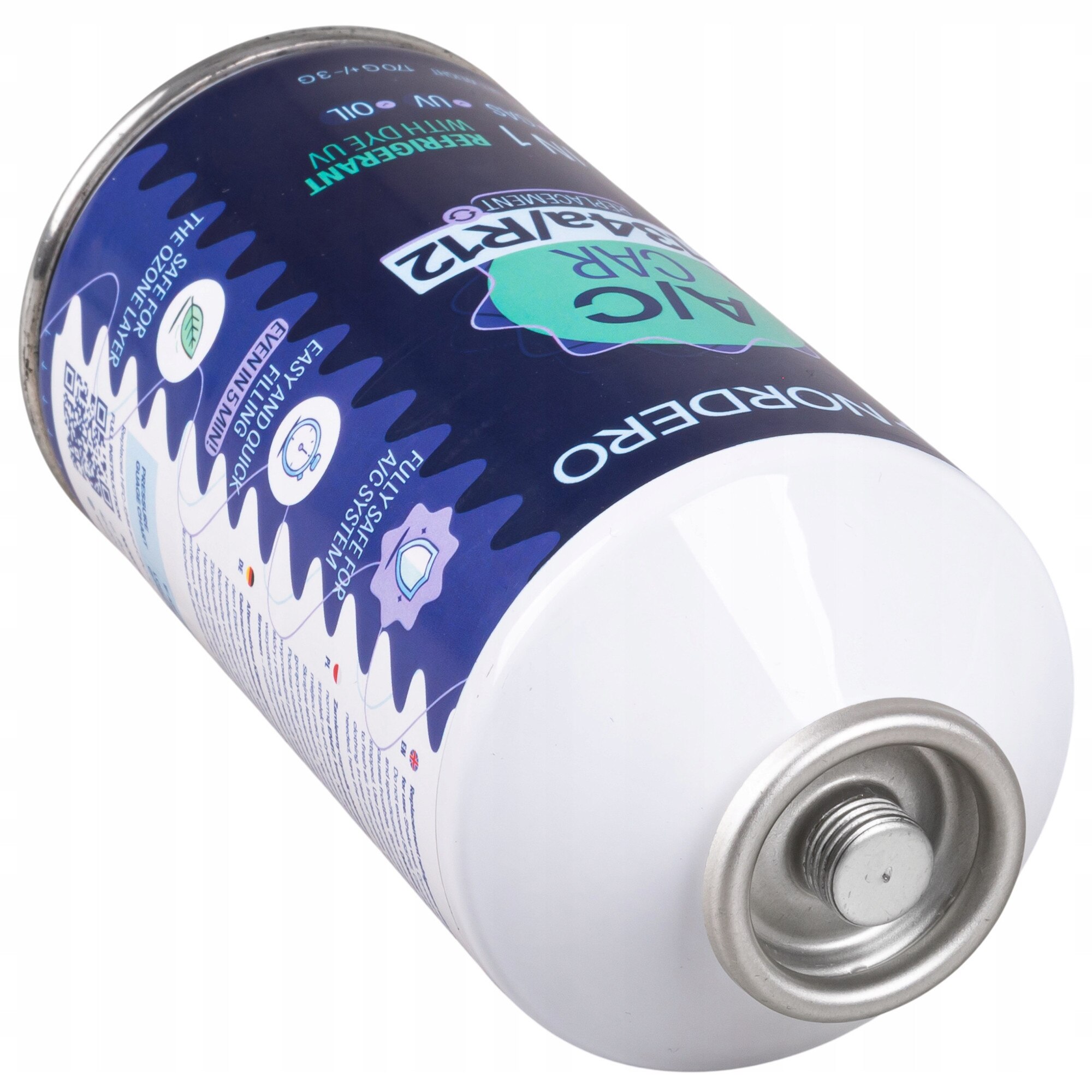 Kit de umplere aer conditionat auto NORDERO, 3 in 1, 2 x benzina R134A ...