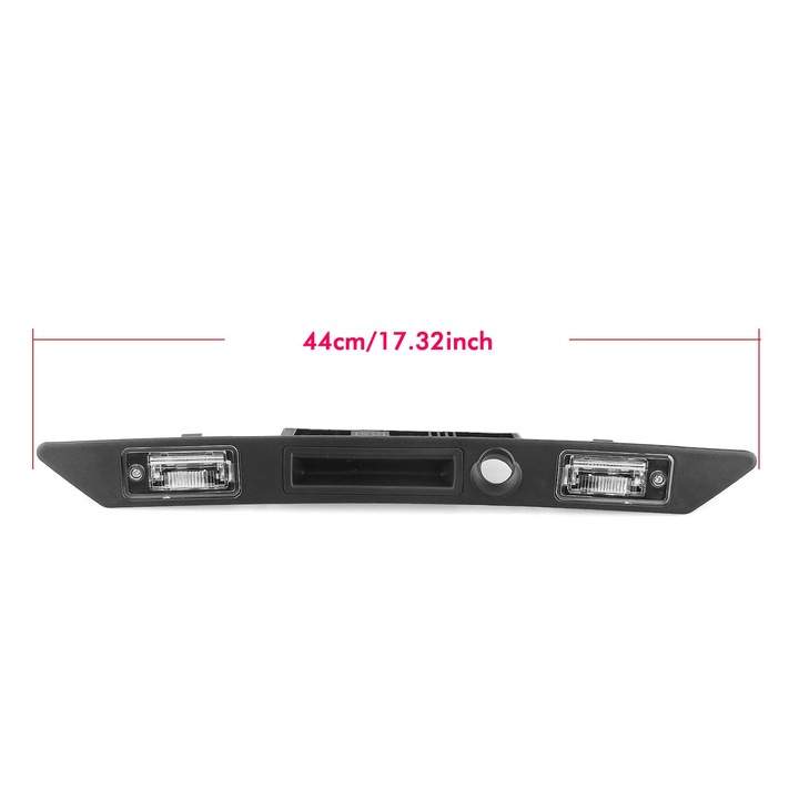 Maner portbagaj, cu buton deschidere si lampi numar inmatriculare pentru Audi A3, A4, A6, Q7, RS3, RS4, cod 8P48275743FZ