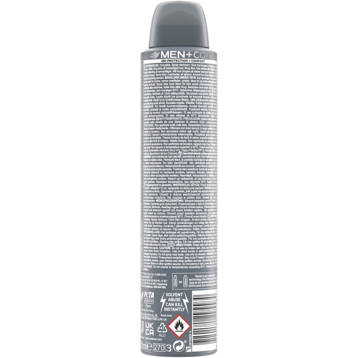 Antiperspirant Spray Dove Men+Care Classic 300ml