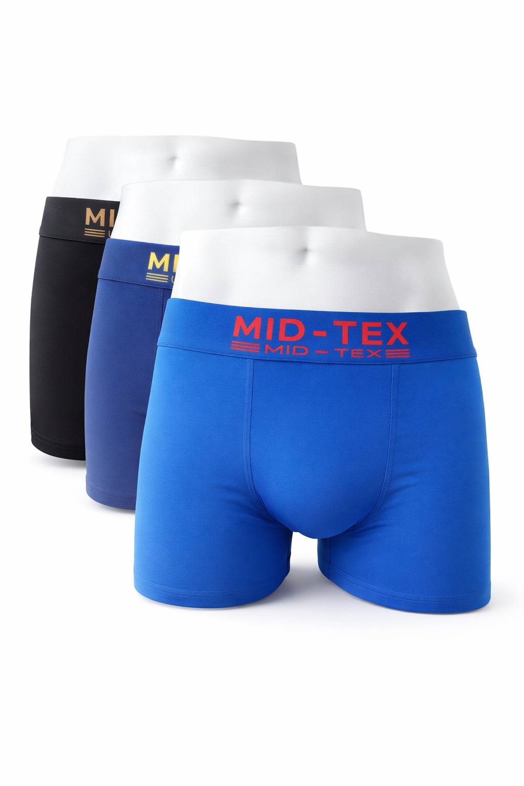 Set 3 Boxeri Barbati, Clasici, Bumbac, Mid-Tex, Multicolor M - eMAG.ro