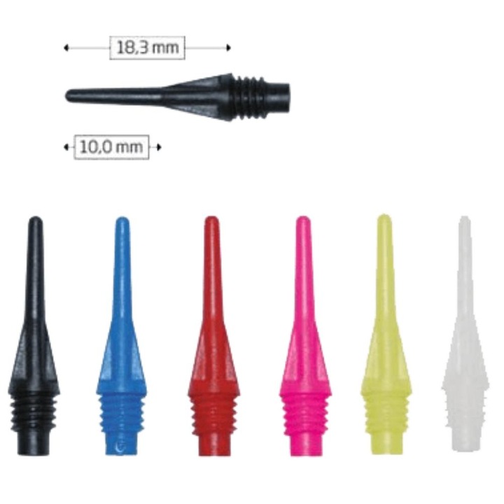 Аксесоари за дартс, Bull's, mytes Dart Star, 6 мм, комплект 100 броя, черен