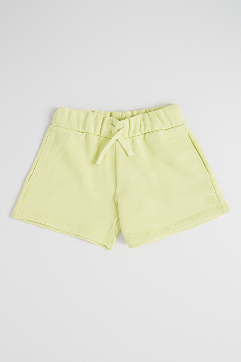 United Colors of Benetton, Húzózsinóros pamut rövidnadrág, Pisztáciazöld