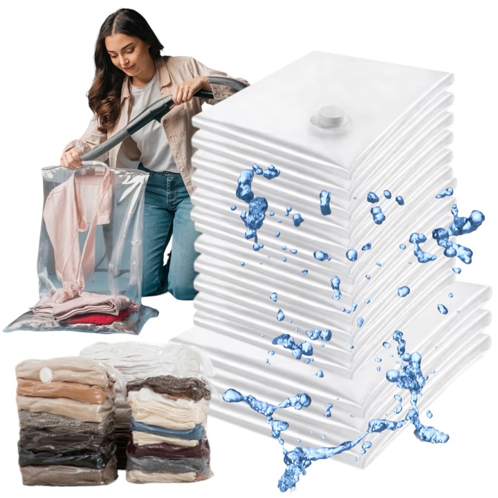 Set organizatoare prozniowe JDS, 12 buc 40x60cm, 3 buc 50x70cm, multicolor