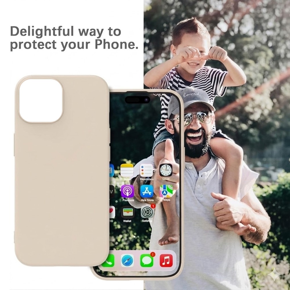 Husa din Silicon pentru Apple iPhone 11, Flexibila, Soft & Slim Fit, Rezistenta la Zgarieturi, Finisaj Matte, Bej