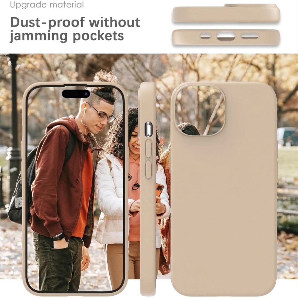 Husa din Silicon pentru Apple iPhone 11, Flexibila, Soft & Slim Fit, Rezistenta la Zgarieturi, Finisaj Matte, Bej
