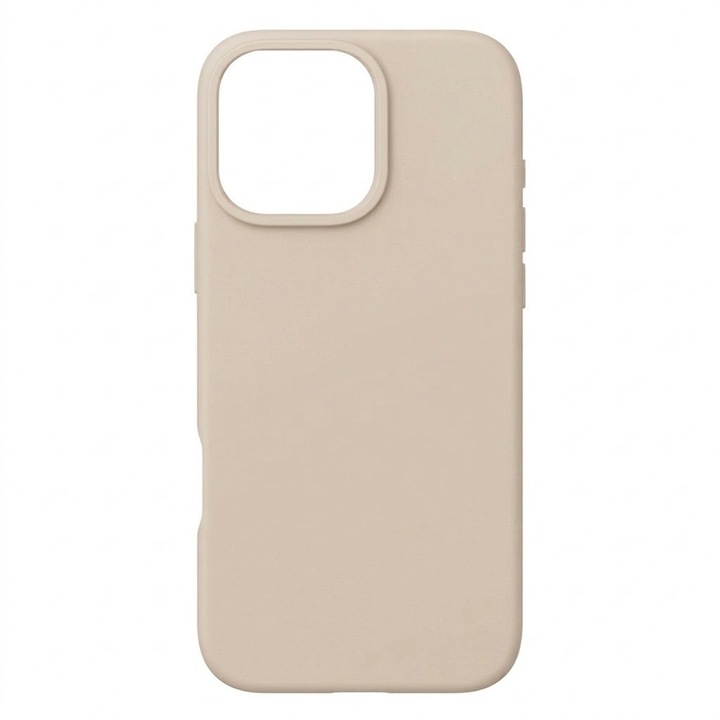 Husa din Silicon pentru Apple iPhone 13 / iPhone 14, Flexibila, Soft & Slim Fit, Rezistenta la Zgarieturi, Finisaj Matte, Bej