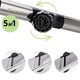 Feliator multifunctional pentru Legume, Razatoare multifunctionala, cu 5 lame din inox si suport de protectie - Kamille KM-3012