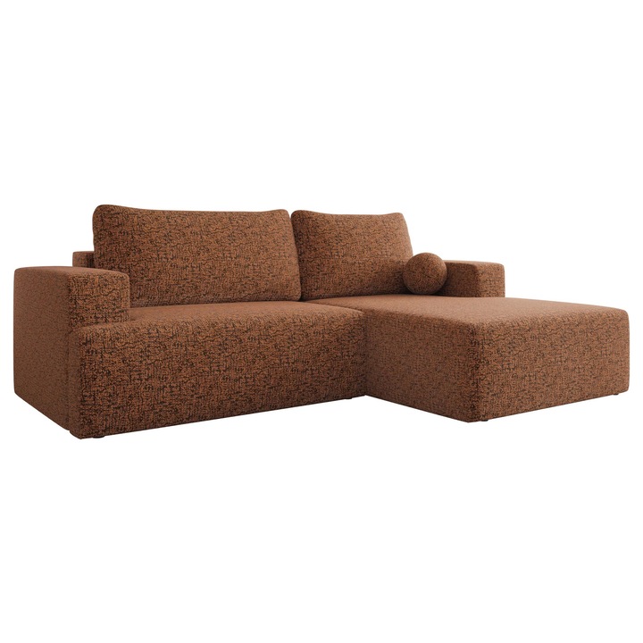 Coltar living extensibil Dmiore Dreapta, MIRJAN 24, maro cald, 163x266x93 cm