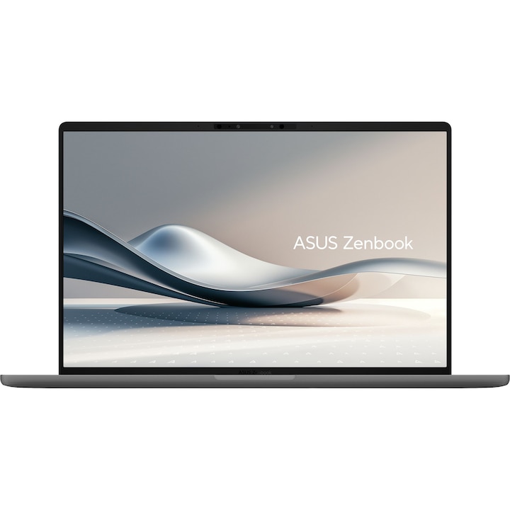 Лаптоп ASUS Zenbook A14 UX3407QA-QD306W с Qualcomm Snapdragon X X1-26-100 (2.98GHz, 12M), 32 GB, 1TB M.2 NVMe SSD, Qualcomm Snapdragon X Adreno X1-45, Windows 11 Home, Сив