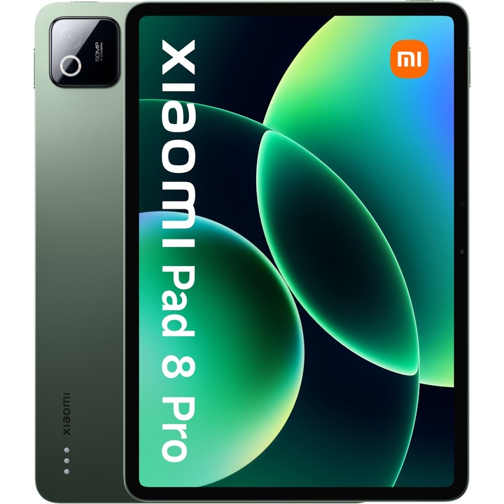 Таблет Xiaomi Pad 8 Pro, Pine Green с процесор 2x Oryon V2 Phoenix L (4.32 GHz) + 6x Oryon V2 Phoenix M (3.53 GHz), 8 GB, 256 GB, Android 16, Зелен