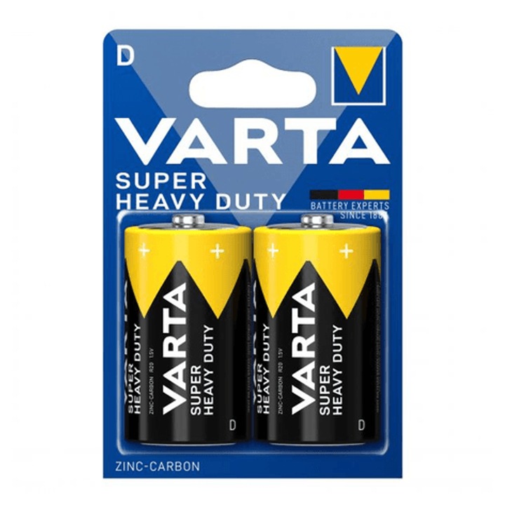 Baterii R20, zinc-carbon Superlife BL2, VARTA / EXT10205004