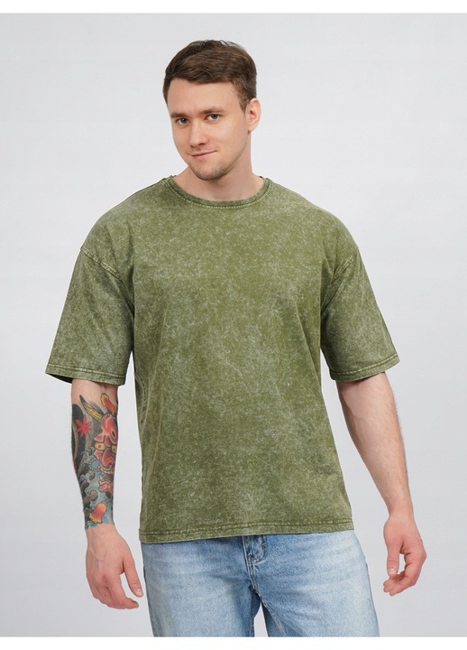 Мъжка Тениска, Modkids, Широка улична мода, За Възрастни, Военнозелен, 100% Дишащ Памук, Лятно Облекло, Градски Стил, Свободна Тениска, Зелен