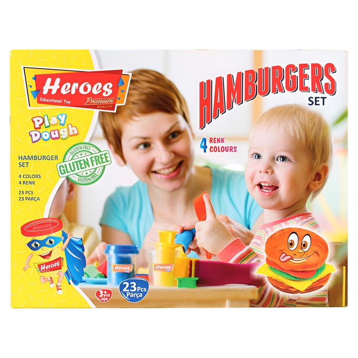 Gyermek gyurma Hamburger EmonaMall W5482, Többszínű