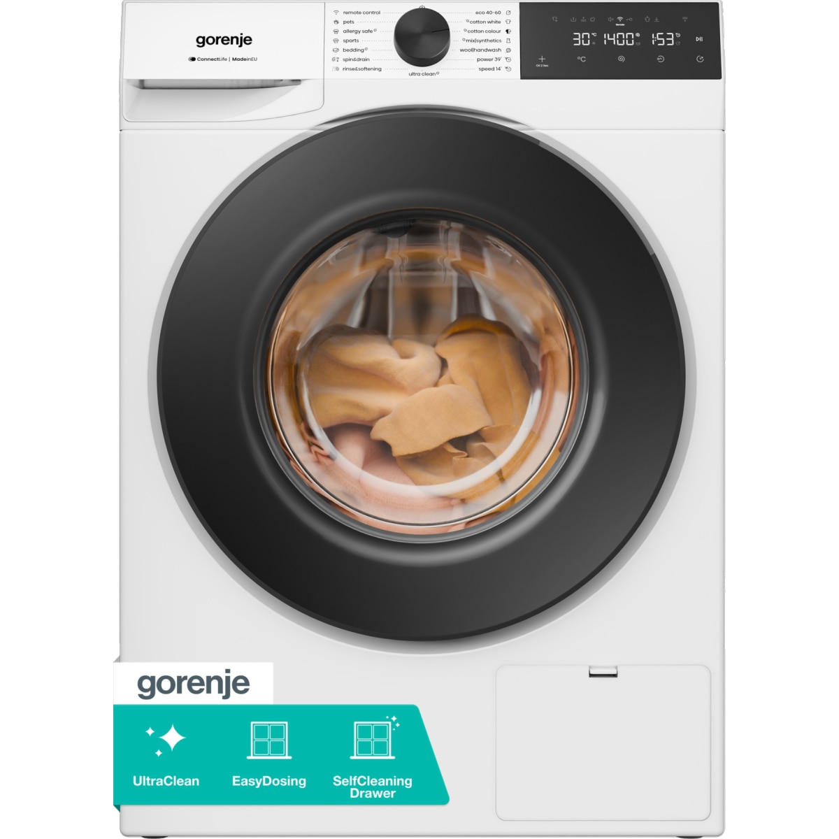 Mașină de spălat Gorenje WG484A31, Wi-Fi, 8 kg, 1400 rpm, Clasa energetică A