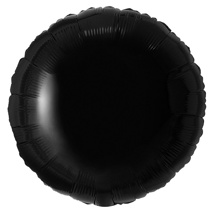 XXL kerek fólia lufi, fekete
