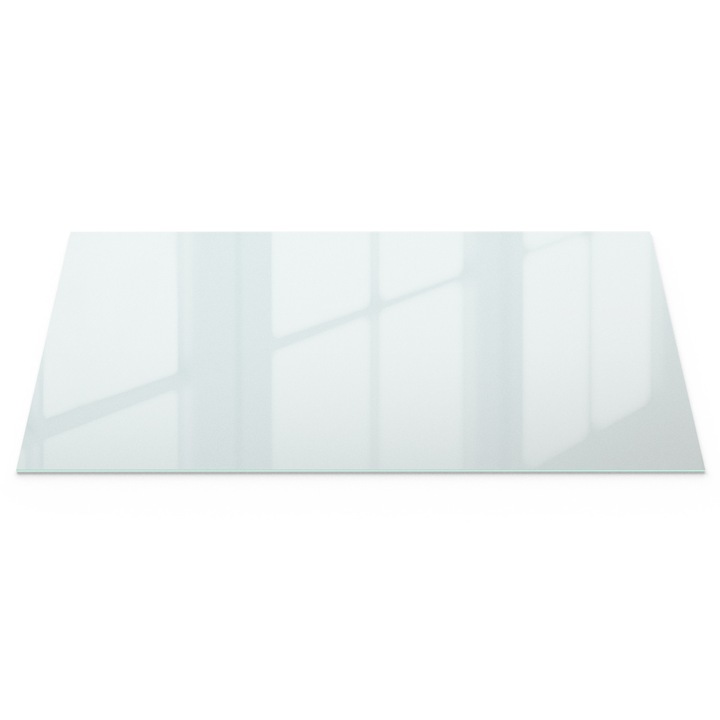 Blat De Masa Din Sticla Securizata Pentru Masa De Sufragerie, Wallfluent, Dreptunghiular, Milky, Mat, 120 x 60 cm, 010870820060000000000