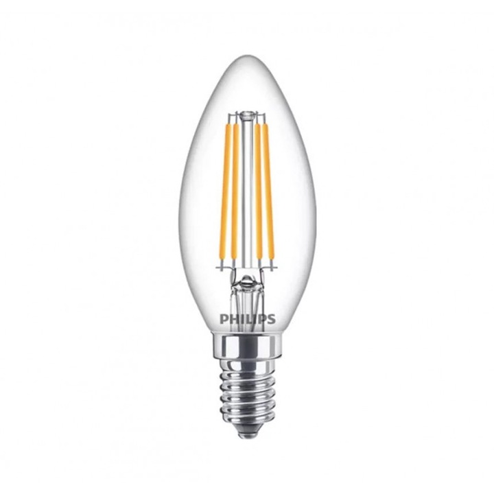 Bec LED Philips CorePro, 6.5W, B35, FILAMENT, E14, 4000K, 806lm, 15000h
