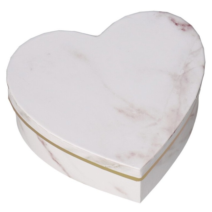 Cutie pentru flori in forma de inima, 15x14,5x6cm, culoare variabila, set de ambalaje cadouri