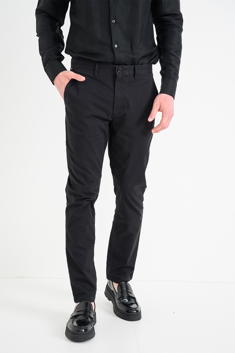 Tommy Hilfiger, Pantaloni chino drepti Denton, Negru