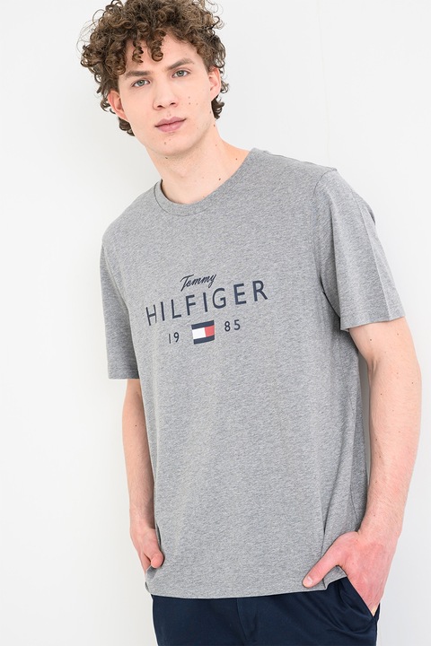 Tommy Hilfiger, Стандартна тениска с лого, Сив меланж