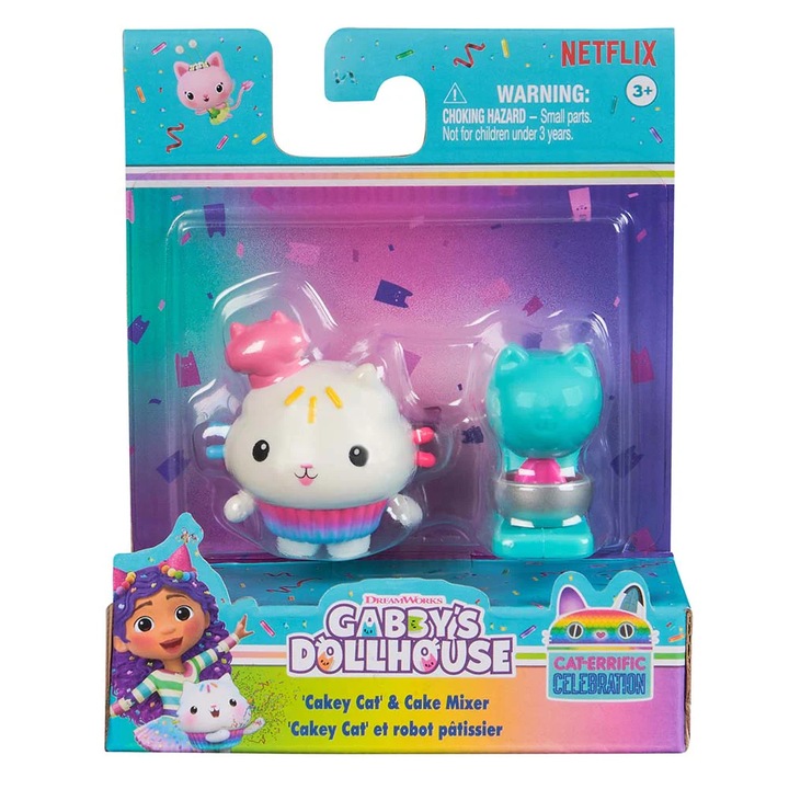Комплект фигурки Котешка къща Габи, Лакотекс и миксер, 4,5см, многоцветен