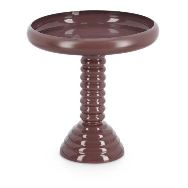 Măsuță cafea Bizzotto, otel, 41x43cm, maro mauve, stil modern