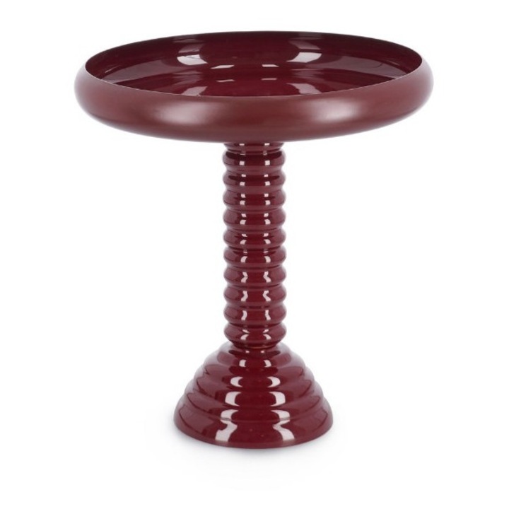 Masă de cafea, Bizzotto, din oțel, maro port, 44x48cm