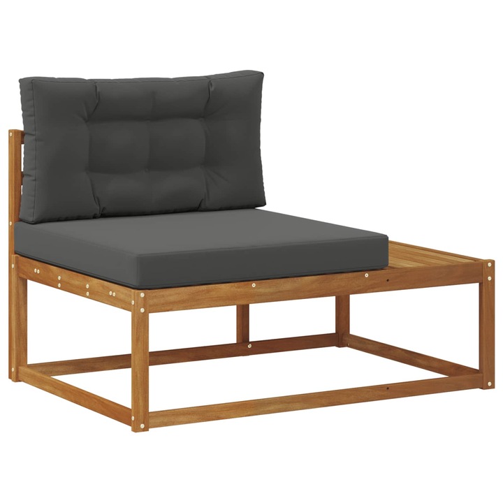 vidaXL Kültéri végkanapé Természetes 115 x 83 x 73 cm Tömör Akácfa 900554