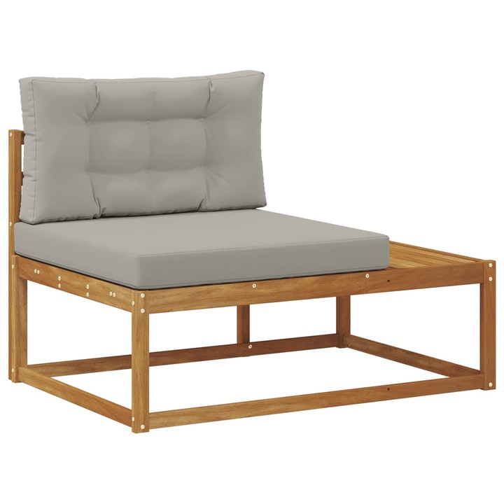 vidaXL Kültéri végkanapé Természetes 115 x 83 x 73 cm Tömör Akácfa 900553