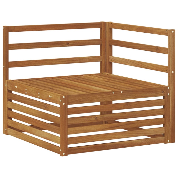 vidaXL Külső Sarokkanapé Tömör Akácfa Természetes 83 x 83 x 73 cm 900567