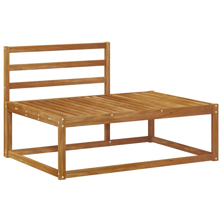 vidaXL Kültéri végkanapé Természetes 115 x 83 x 73 cm Tömör Akácfa 900551