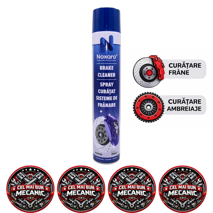 Spray Curatare Frane si Ambreiaje NOXARO, Degresare Puternica, Curatare si Uscare Rapida, 750 ml