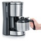 Cafetiera Severin, capacitate 1 litru, 8 cani, recipient din otel inoxidabil, marcaje nivel apa, protectie anti-picurare, filtru pivotant, insertie detasabila, oprire automata, protectie la preaplin, compatibila cu filtre universale 1x4, buton LED, inox