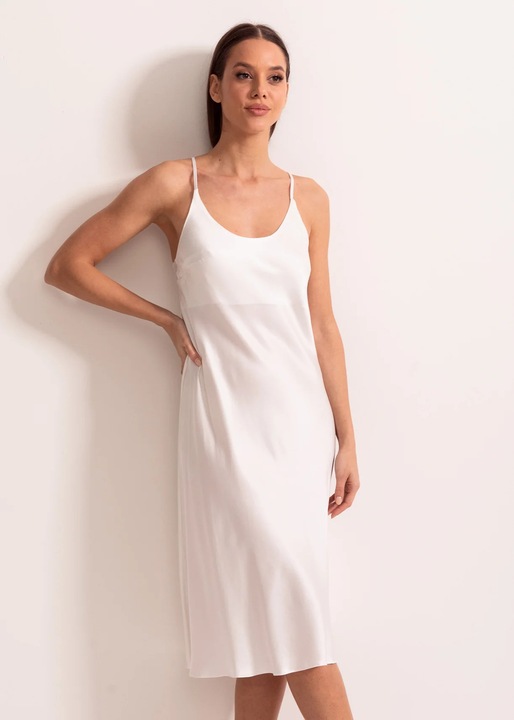 Camasa Noapte Anastasia Satin, Alb