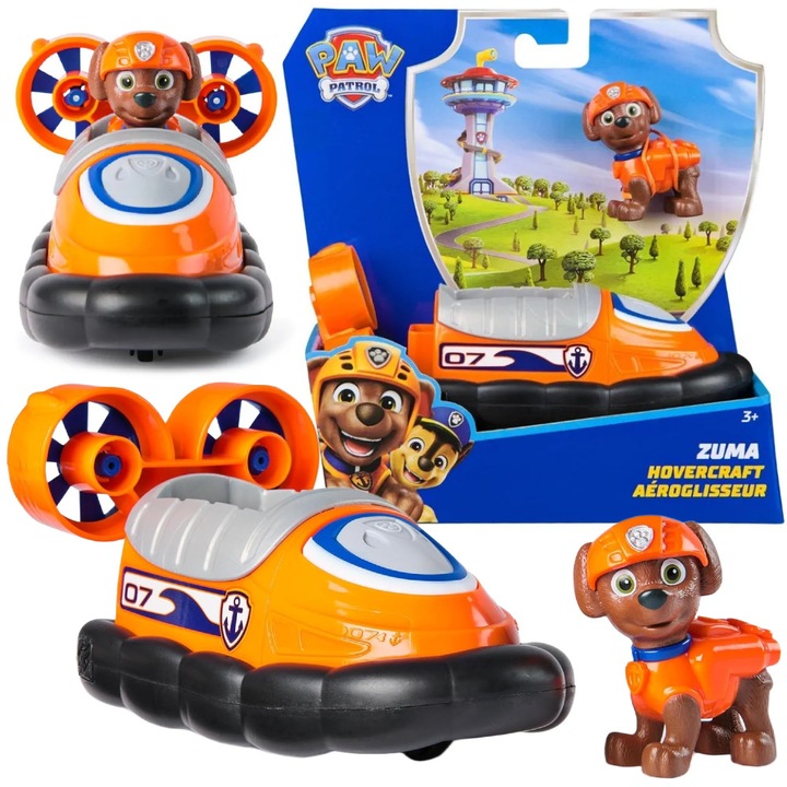 Set Masinuta Spin Master, cu Figurina Zuma, 17cm, 3+, Spin Master