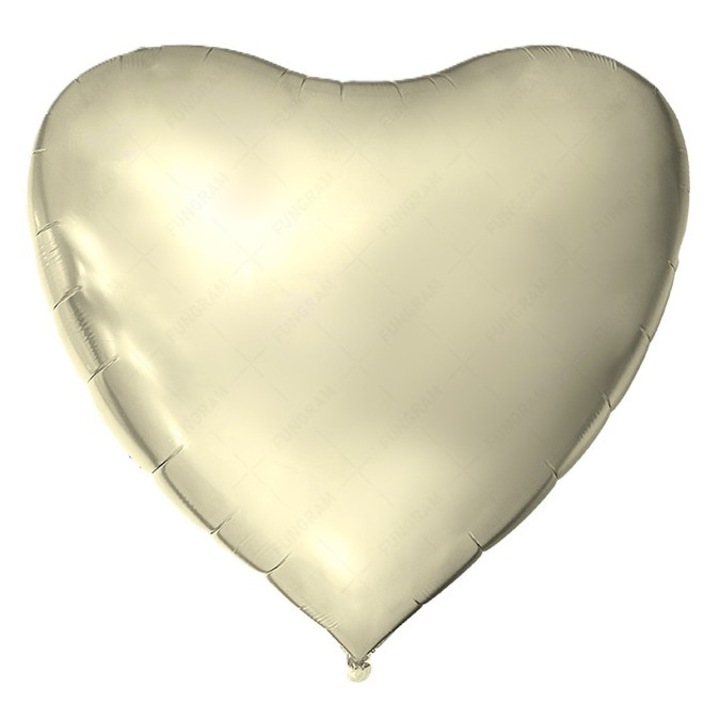 Fólia lufi Szív XXL, FehérArany