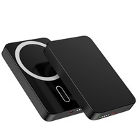 Baterie Externa Wireless Slim compatibila MagSafe iCharge Kulstern™ 10.000 mAh, Compatibila iPhone 12-17 Pro si Android, Power Bank cu Incarcare Rapida 15W, Portabila, Cablu Type-C 20W, Negru