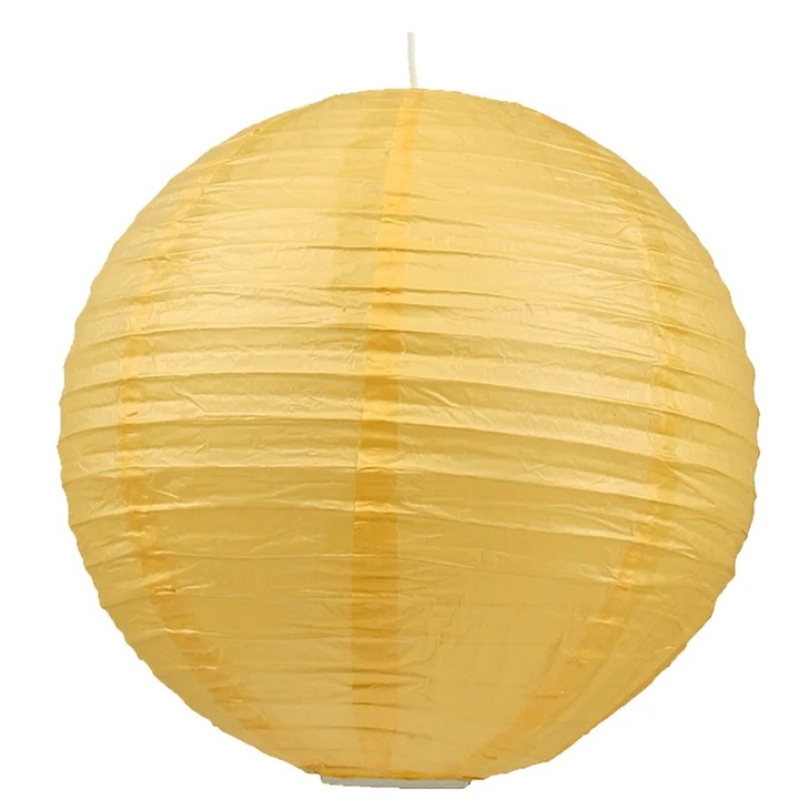 Abajur hartie Kokon, D 60 cm, galben