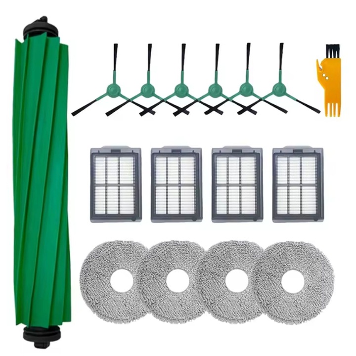 Комплект аксесоари от 16 части за прахосмукачка iRobot Roomba Combo Plus 505 / 405, основна четка, странични четки, HEPA филтри, микрофибърни кърпи