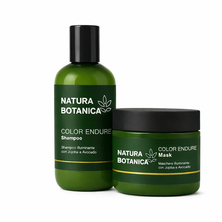 Natura Botanica Color Endure – Sampon & Masca pentru Par Vopsit cu Ulei de Argan, Jojoba si Avocado 550 ml