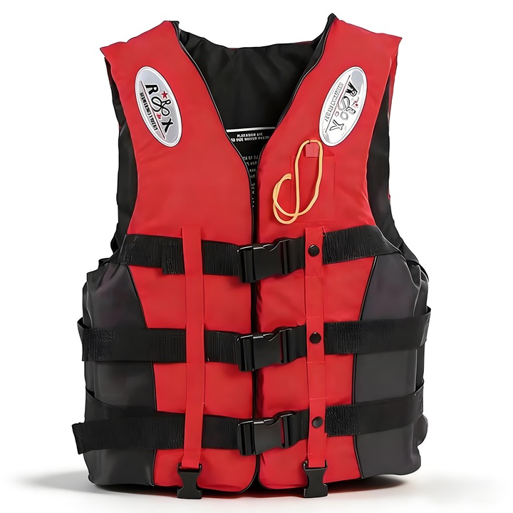 Vesta de Salvare Yacht YOUKUKE®, XXXL, Rosu, Material Durabil, Reglabila, Vizibilitate Nocturna