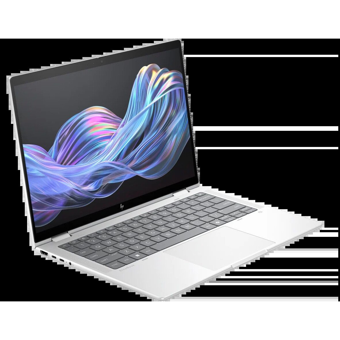 Laptop HP EliteBook X Flip G1i, 14 inch 2560 x 1600 Touchscreen, Intel Core Ultra 7 - 258V 8 C / 8 T, 2.2 GHz - 4.8 GHz, 12 MB cache, 32 GB LPDDR5x, 1 TB SSD, Intel Graphics, Windows 11 Pro, Tastatura International, Argintiu