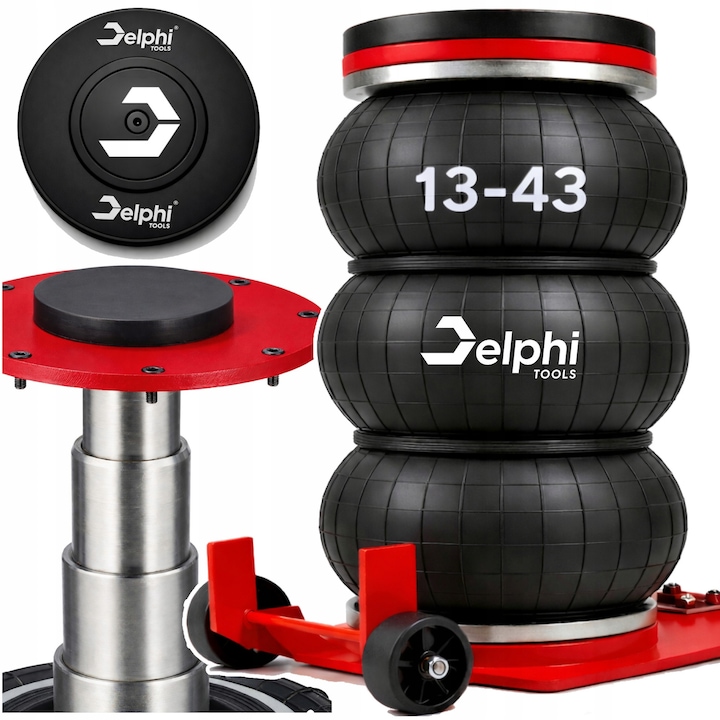 Cric pneumatic tip perna 3.5T pentru masina, 13-43 cm, tip „Bałwanek”