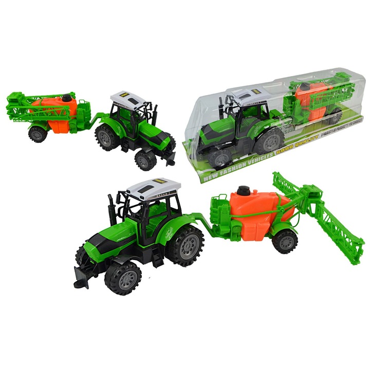 Mezőgazdasági traktor permetezővel, maksik, 55x15x16cm