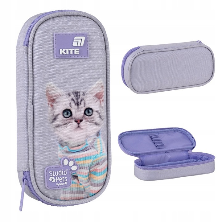 Penar scolar pentru fete, husa organizator, pisica, Studio Pets, Kite